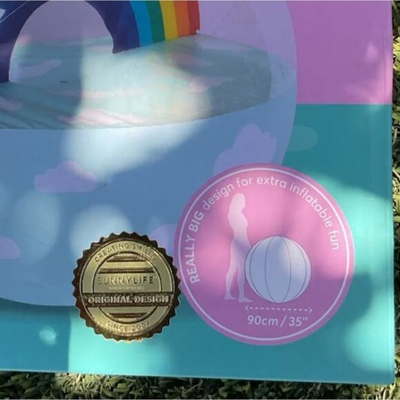 Sunnylife Rainbow Inflatable XL Beach Ball - NIB - Picture 2 of 6
